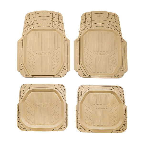 Honda Accord Heavy Duty Trim to fit Floor Mats Liner Tan All Weather 4Pcs Discount