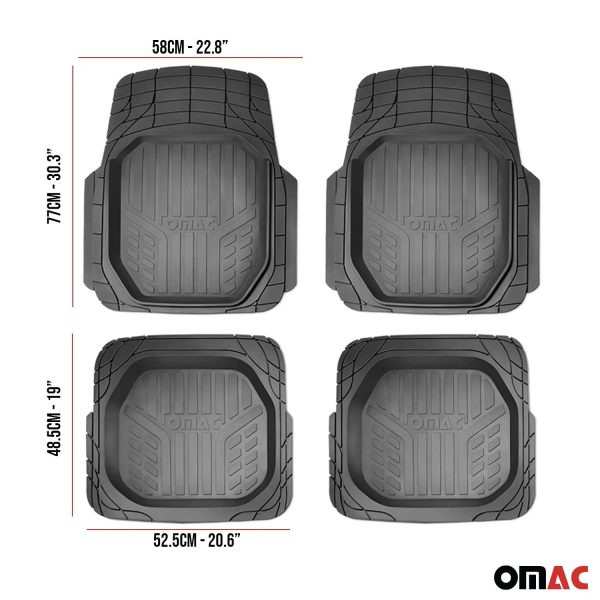 Subaru Impreza Heavy Duty Trim to fit Floor Mats Liner Black All Weather 4Pcs For Discount - Image 4