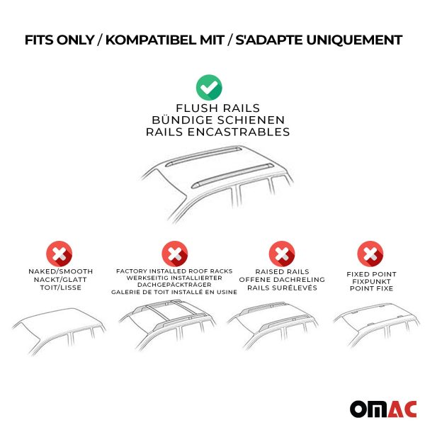 2020-2023 Kia Soul EV Roof Rack Cross Bars Silver Luggage Carrier 2 Pcs Online Sale - Image 4