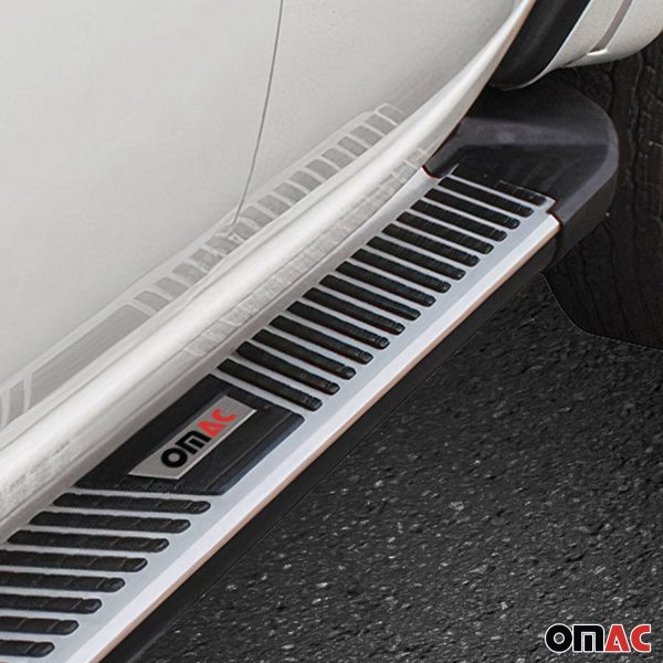 2011-2025 Dodge Durango Side Step Nerf Bar Running Board Silver Black 2x Sale - Image 4