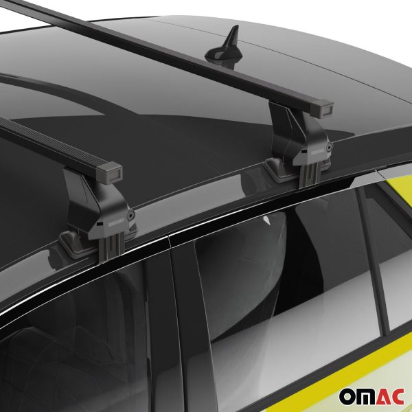 2016-2021 Honda Civic Roof Rack Cross Bars Black Hot on Sale - Image 5