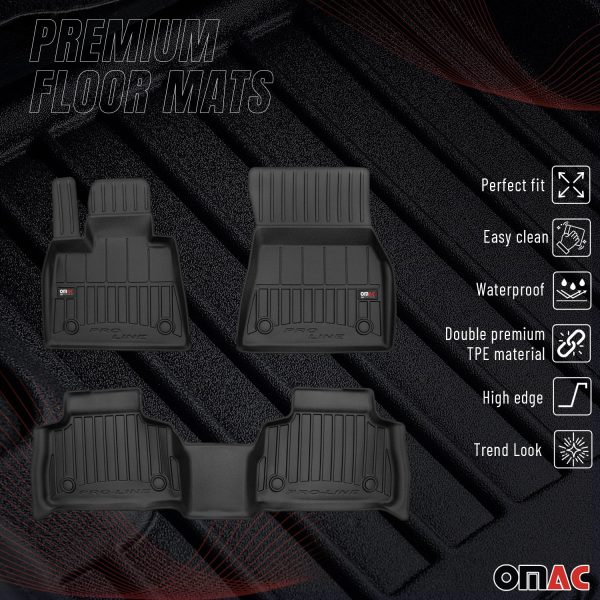 2020-2025 BMW X6 G06 Premium Floor Mats Liners Full Set All Weather Heavy Duty For Sale - Image 2