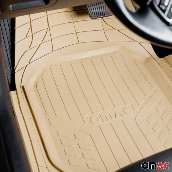 Honda Accord Heavy Duty Trim to fit Floor Mats Liner Tan All Weather 4Pcs Discount - Image 2
