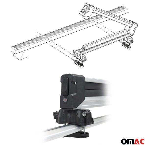 Menabo Clamby 4 Ski Rack Roof Rack Ski Snowboards Fixing Kit Sale - Image 2