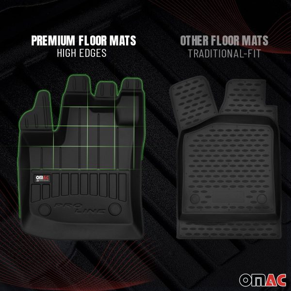 2022-2024 Audi Q4 e-tron Premium Floor Mats Liners Full Set All Weather Heavy Duty on Sale - Image 3