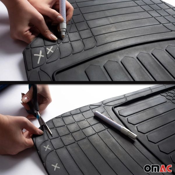 2021-2025 BMW 4 Series G22 G26 Semi-Custom fit Floor Mats & Cargo Liner Black Online Hot Sale - Image 4