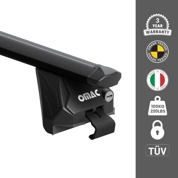 2020-2023 Kia Soul EV Roof Rack Cross Bars Black Luggage Carrier 2 Pcs Online Sale - Image 3