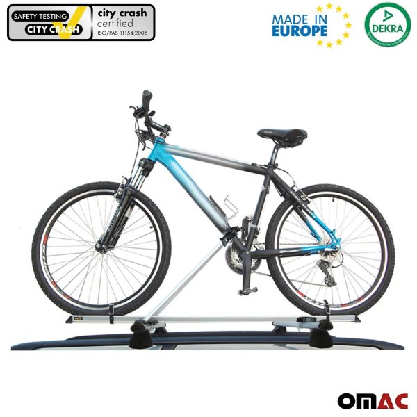 2015-2022 RAM ProMaster City Bike Rack Carrier Roof Racks Set Silver 3Pcs on Sale - Image 2